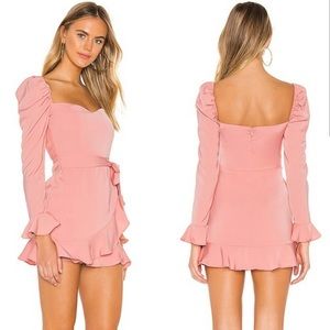 Super Down Khloe Pink Ruffle Dress